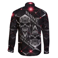 Diamond Skull Family Matching Long Sleeve Bodycon Dress and Hawaiian Shirt Shine Bright Like Diamond - Wonder Print Shop