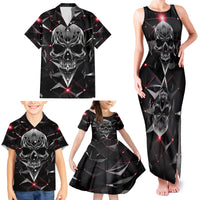 Diamond Skull Family Matching Tank Maxi Dress and Hawaiian Shirt Shine Bright Like Diamond - Wonder Print Shop