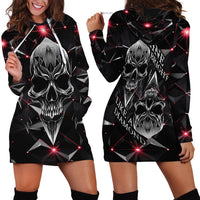 Diamond Skull Hoodie Dress Shine Bright Like Diamond - Wonder Print Shop