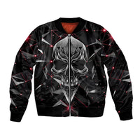 Diamond Skull Sleeve Zip Bomber Jacket Shine Bright Like Diamond - Wonder Print Shop