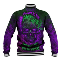 Horor Skull Baseball Jacket Welcome to the Dark side - Wonder Print Shop