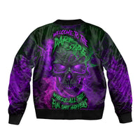 Horor Skull Bomber Jacket Welcome to the Dark side - Wonder Print Shop