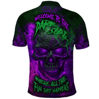 Horor Skull Polo Shirt Welcome to the Dark side - Wonder Print Shop