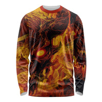 Fire Skull Long Sleeve Shirt You inspire my Inner serial Killed - Wonder Print Shop