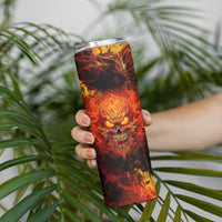 Fire Skull Skinny Tumbler You inspire my Inner serial Killed - Wonder Print Shop