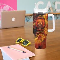 Fire Skull Tumbler With Handle You inspire my Inner serial Killed - Wonder Print Shop