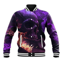 Fire Skull Baseball Jacket The Only Thing That Can Stop Me Is Me - Wonder Print Shop