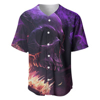 Fire Skull Baseball Jersey The Only Thing That Can Stop Me Is Me - Wonder Print Shop