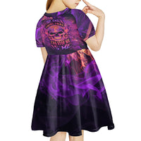 Fire Skull Kid Short Sleeve Dress The Only Thing That Can Stop Me Is Me - Wonder Print Shop
