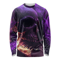 Fire Skull Long Sleeve Shirt The Only Thing That Can Stop Me Is Me - Wonder Print Shop