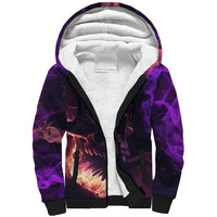 Fire Skull Sherpa Hoodie The Only Thing That Can Stop Me Is Me - Wonder Print Shop