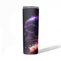 Fire Skull Skinny Tumbler The Only Thing That Can Stop Me Is Me - Wonder Print Shop