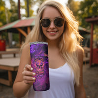 Fire Skull Skinny Tumbler The Only Thing That Can Stop Me Is Me - Wonder Print Shop