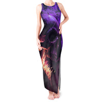 Fire Skull Tank Maxi Dress The Only Thing That Can Stop Me Is Me - Wonder Print Shop