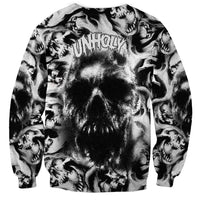 Skull Sweatshirt Inequitable Spirit - Wonder Print Shop
