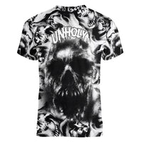 Skull Women V Neck T Shirt Inequitable Spirit - Wonder Print Shop