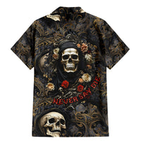 Skull Roses Family Matching Mermaid Dress and Hawaiian Shirt Never Say Die - Wonder Print Shop