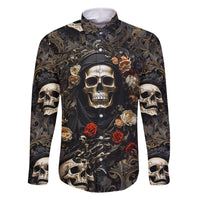 Skull Roses Family Matching Summer Maxi Dress and Hawaiian Shirt Never Say Die - Wonder Print Shop