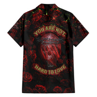 Skull Roses Family Matching Off Shoulder Long Sleeve Dress and Hawaiian Shirt You Are Not Hard To Love - Wonder Print Shop