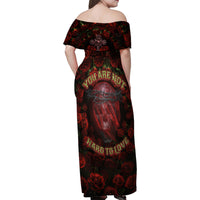 Skull Roses Family Matching Off Shoulder Maxi Dress and Hawaiian Shirt You Are Not Hard To Love - Wonder Print Shop
