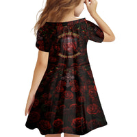 Skull Roses Kid Short Sleeve Dress You Are Not Hard To Love - Wonder Print Shop
