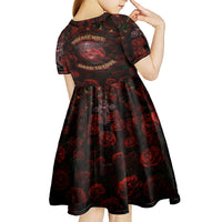Skull Roses Kid Short Sleeve Dress You Are Not Hard To Love - Wonder Print Shop