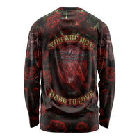 Skull Roses Long Sleeve Shirt You Are Not Hard To Love - Wonder Print Shop