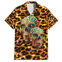 Leopard Skull Family Matching Off Shoulder Short Dress and Hawaiian Shirt Dead Inside - Wonder Print Shop