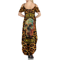 Leopard Skull Family Matching Summer Maxi Dress and Hawaiian Shirt Dead Inside - Wonder Print Shop