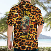 Leopard Skull Hawaiian Shirt Dead Inside - Wonder Print Shop