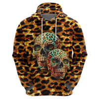 Leopard Skull Hoodie Dead Inside - Wonder Print Shop