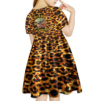 Leopard Skull Kid Short Sleeve Dress Dead Inside - Wonder Print Shop
