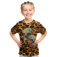 Leopard Skull Kid T Shirt Dead Inside - Wonder Print Shop