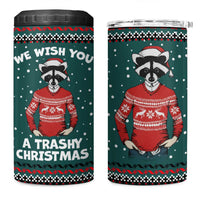 A Trashy Christmas 4 in 1 Can Cooler Tumbler Xmas Holiday Patterns - Wonder Print Shop