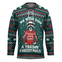 A Trashy Christmas Hockey Jersey Xmas Holiday Patterns - Wonder Print Shop