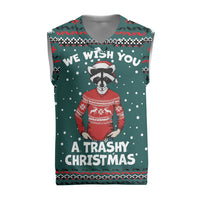 A Trashy Christmas Knitted V-Neck Vest Xmas Holiday Patterns - Wonder Print Shop