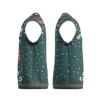 A Trashy Christmas Knitted V-Neck Vest Xmas Holiday Patterns - Wonder Print Shop