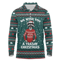 A Trashy Christmas Long Sleeve Polo Shirt Xmas Holiday Patterns - Wonder Print Shop