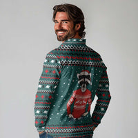 A Trashy Christmas Long Sleeve Polo Shirt Xmas Holiday Patterns - Wonder Print Shop