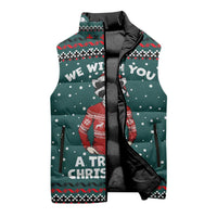 A Trashy Christmas Sleeveless Puffer Jacket Xmas Holiday Patterns - Wonder Print Shop