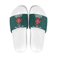A Trashy Christmas Slide Sandals Xmas Holiday Patterns - Wonder Print Shop