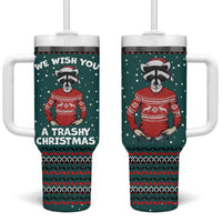 A Trashy Christmas Tumbler With Handle Xmas Holiday Patterns - Wonder Print Shop