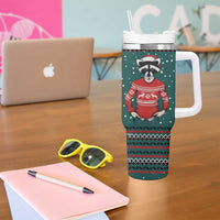 A Trashy Christmas Tumbler With Handle Xmas Holiday Patterns - Wonder Print Shop