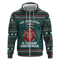 A Trashy Christmas Zip Hoodie Xmas Holiday Patterns - Wonder Print Shop