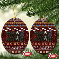 Affenpinscher Dog Halloween Christmas Ceramic Ornament Xmas Holiday Patterns - Wonder Print Shop