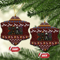 Affenpinscher Dog Halloween Christmas Ceramic Ornament Xmas Holiday Patterns - Wonder Print Shop
