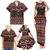 Affenpinscher Dog Halloween Christmas Family Matching Tank Maxi Dress and Hawaiian Shirt Xmas Holiday Patterns - Wonder Print Shop