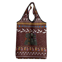 Affenpinscher Dog Halloween Christmas Grocery Bag Xmas Holiday Patterns - Wonder Print Shop
