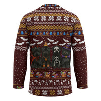 Affenpinscher Dog Halloween Christmas Hockey Jersey Xmas Holiday Patterns - Wonder Print Shop