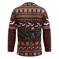 Affenpinscher Dog Halloween Christmas Hockey Jersey Xmas Holiday Patterns - Wonder Print Shop